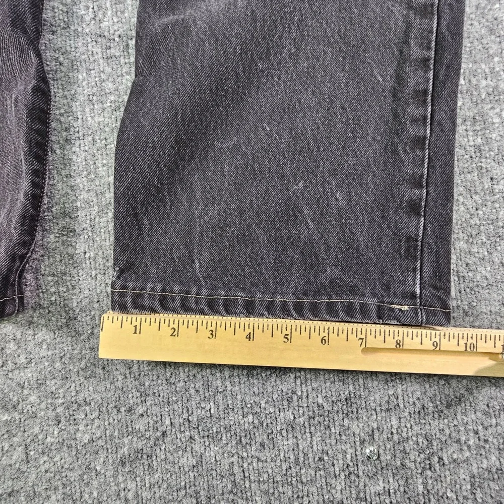Vintage Levi's 501 Black Denim Jeans 37x26‎ Faded Charcoal Button Fly Y2K 2004